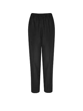 TOMMY HILFIGER | Pantalon en lin coupe jogging | schwarz